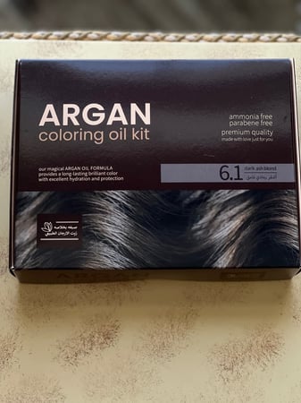 صبغة الأرقان اللون اشقر رمادي غامق