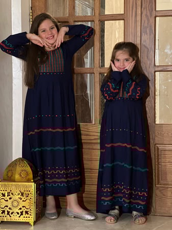 دراعة البطة الأم وبنتها كحلي رقم 56