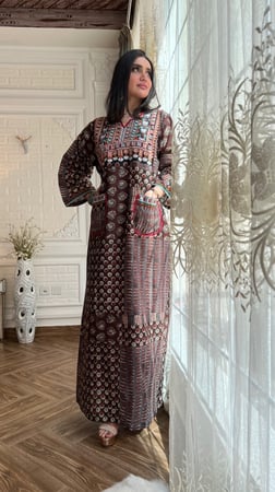 دراعه ملونة اكمام طويلة وجيوب رقم 7