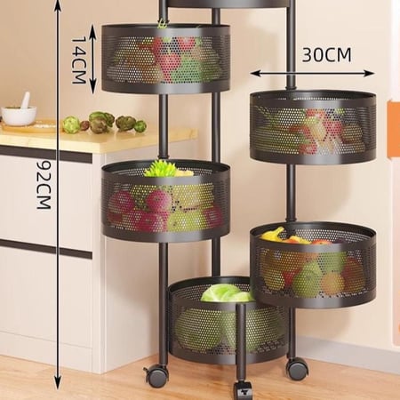 سلال تخزين دوارة متعددة الاستخدامات دائرية