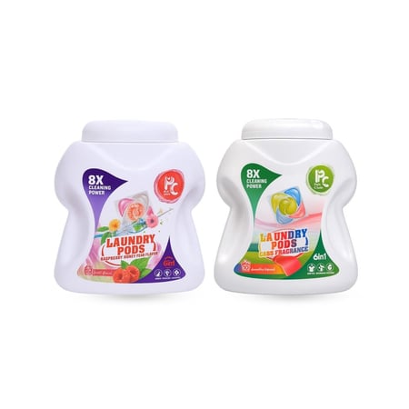 بكج كبسولات تنظيف الملابس 6 في 1 برائحة التوت و المسك ( 60 كبسولة )