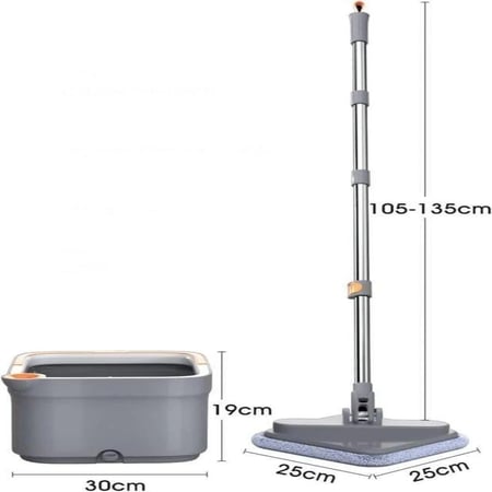 ممسحة ارضيات مربعة ذكية مع ميزة التنشيف