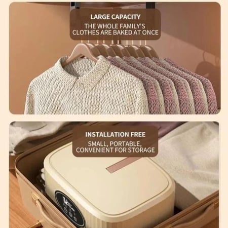 مجفف ملابس كهربائي محمول قابل للطي صغير الحجم