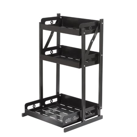 حامل تخزين متعدد الأرفف قابل للطي مصمم بشكل عصري