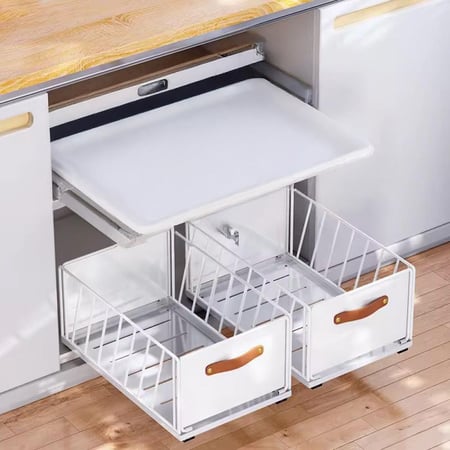 3 سلال تخزين متحركة للمطبخ و الخزائن من ATOUR