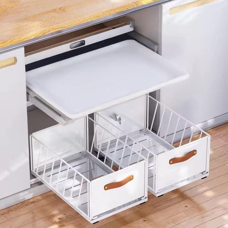 2 سلة تخزين متحركة للمطبخ و الخزائن من ATOUR