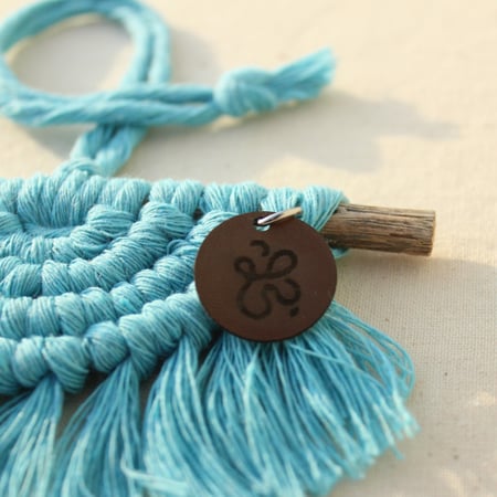 معلقة مكرمية (سماوي) .. رقم المنتج 166