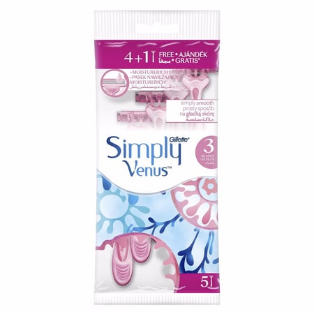 أمواس حلاقة  4 + 1 شفرات حلاقة 3 شفرات من جيلييت سيمبلي فيناس