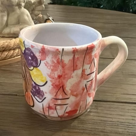 كوب سيرامياك برسومات يدويه جميلة