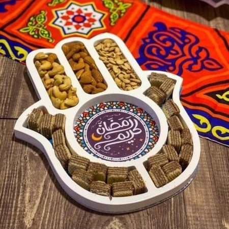 صينية تقديم خشبيه ستايل رمضاني