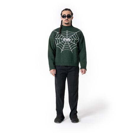 Green Web Sweater