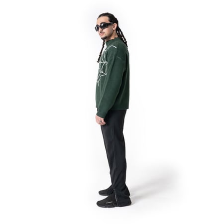 Green Web Sweater