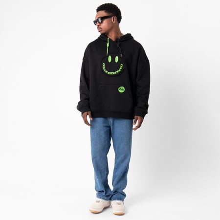 Black Fake Smile Hoodie