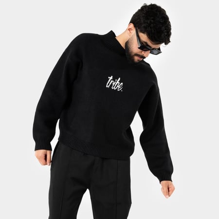 Black  Logo Sweater