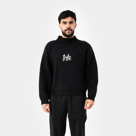 Black  Logo Sweater