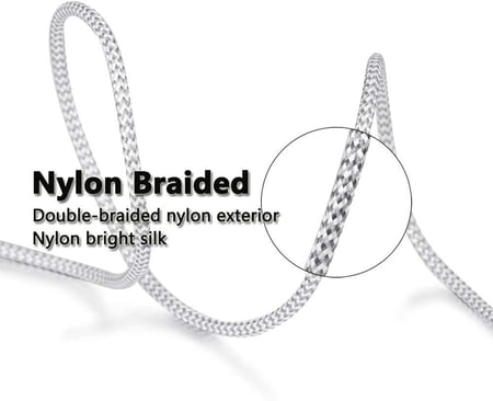 عرض ثلاث اسلك شاحن ايفون 2 متر يدعم الشحن السريع مقاوم للقطع