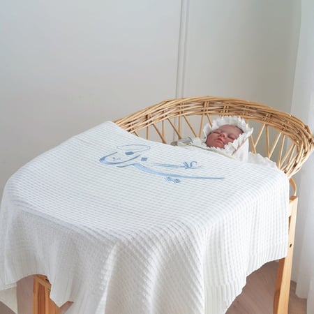 بطانية مواليد مع التطريز