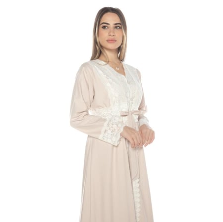 روب نفاس للرضاعة الأفضل برأي الأمهات - روب استقبال الولادة قطن ناعم (قطعتين)