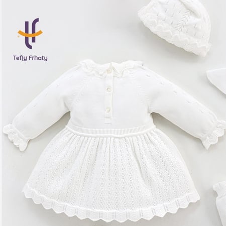 طقم فستان تركي 7 قطع - اوف وايت