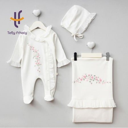 طقم استقبال تركي 3 قطع - أوف وايت