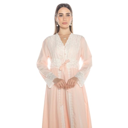 روب نفاس للرضاعة الأفضل برأي الأمهات - روب استقبال الولادة قطن ناعم (قطعتين)