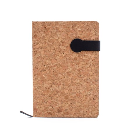 دفتر ملاحظات A5 من الفلين الطبيعي والجلد الصناعي المعاد تدويره