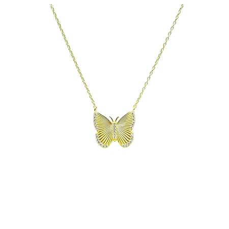 سلسلة فراشة مطلي ذهب