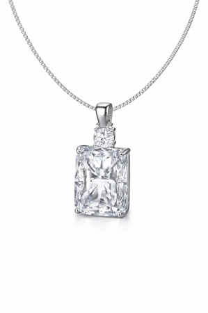 عقد زيركون فضي