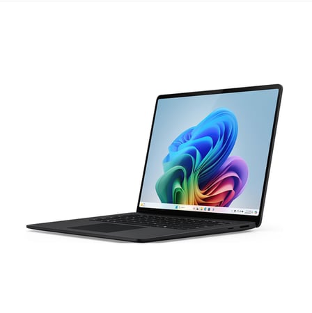 Laptop Microsoft Surface 7 Edition Copilot+ PC Snapdragon X Elite Processor, 16GB Ram, 512GB SSD, Qualcomm Adreno GPU, 15-inch Touch Display, Windows 11 Professional - Black