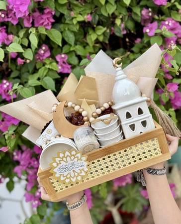 صندوق راتان  ابيض وذهبي او اسود