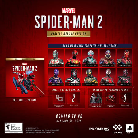 لعبة Marvel's Spider - Man 2 - Digital Deluxe Upgrade |  أوف لاين | STEAM