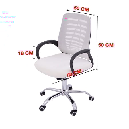 كرسي مكتبي ظهر شبك  ابيض YA-67WHITE