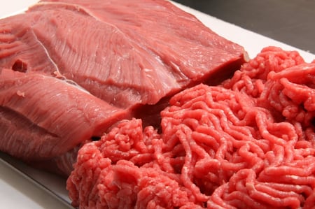 لحم بقر مفروم طازج بدون شحم  (1كلغم)