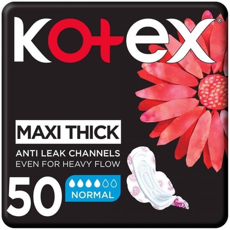 كوتكس فوط عادية مع اجنحة 50 فوطة