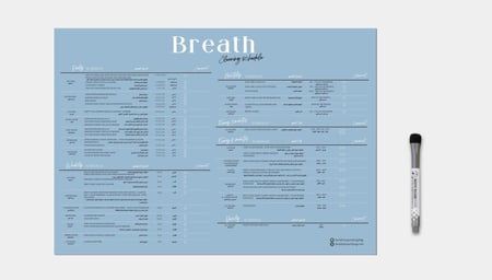 جدول بريث للتنظيف باللغة العربية - الأنجليزية  Breath cleaning schedule Arabic-English language