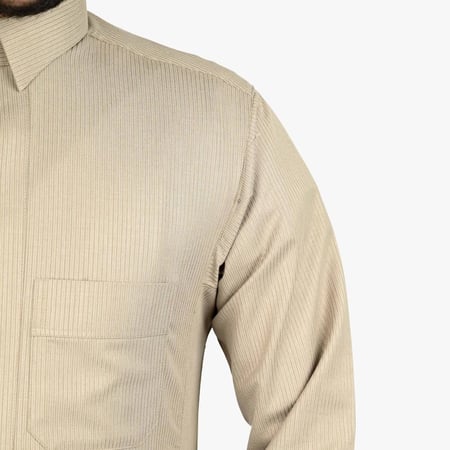 ثوب تفصيل شتوي مقلم فاخر من عالم رحال