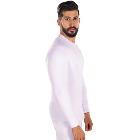 دروش فانلة فرو رجالي كم طويل أبيض شتوي - دفء وراحة طوال اليوم