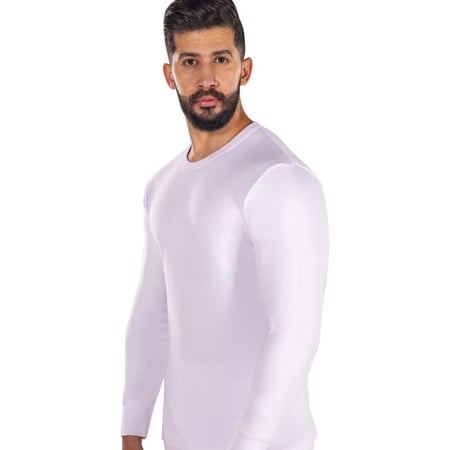 دروش فانلة رجالي كم طويل أبيض - راحة وجودة عالية