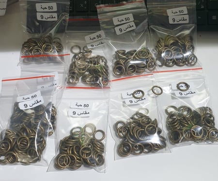 حجول مقاس 9 للحمام العدد50حجل