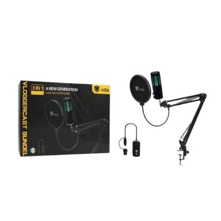 حزمة فلوقركاست مايك 3 في 1 (ASA Vloggercast Bundle)