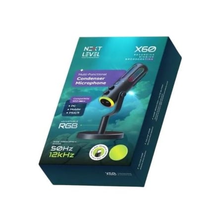 نكست ليفل مايكروفون مكثف متعدد الاستخدامات (X60) - أسود