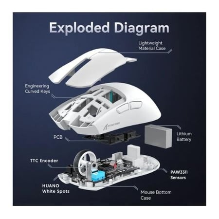 اتاك شارك ماوس قيمنق لاسلكي اكس 11 (AttackShark X11)