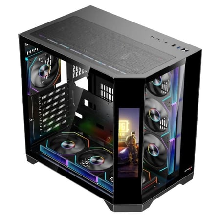 صندوق سبير دوست 60 بلص  (أسود) للبي سي - مع شاشة جانبية "Dost 60 Plus Black"