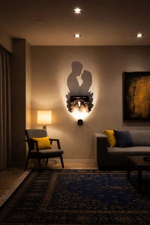 تحفة ظل ( حب الخيول ) مع إضاءة قابلة للشحن