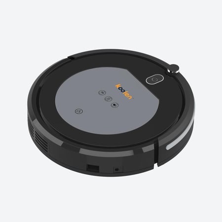 كولن مكنسة روبوت مع جهاز تحكم عن بعد 18 واط، 220 مل، لون أسود