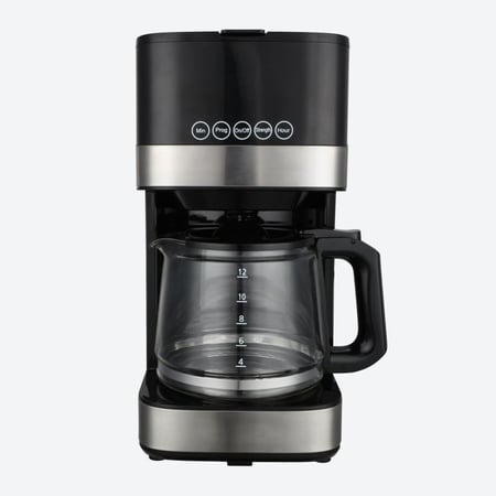 كولن محضر قهوة امريكي ديجيتال 900 واط، سعة 12 كوب، لون فضي