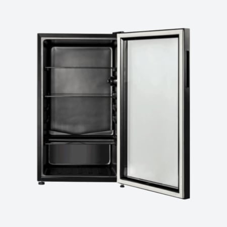 كولن ثلاجة عرض زجاج باب واحد  3.3 قدم , سعة 94 لتر  اسود