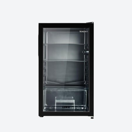 كولن ثلاجة عرض زجاج باب واحد  3.3 قدم , سعة 94 لتر  اسود