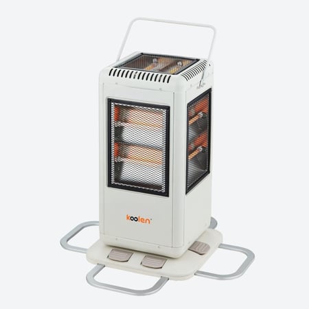 كولن دفاية كهربائية 2000 واط، 5 أوجه للتدفئة، لون رمادي