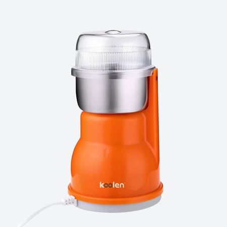 كولن مطحنة قهوة 200 واط، سعة 150 جرام، لون برتقالي